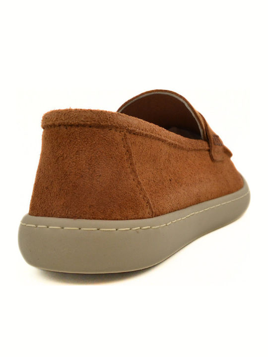 Men's Leather Boat Shoes Tabac Brown