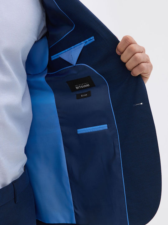 Men's Suit Jacket Slim Fit Blue