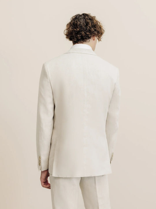 Men's Summer Suit Jacket Beige