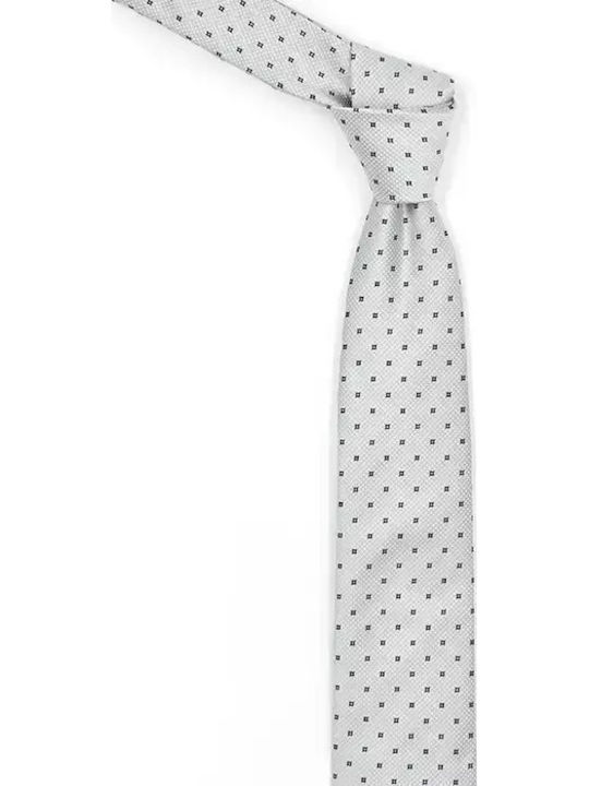 Makis Tselios Fashion Men's Tie Printed in Gray Color