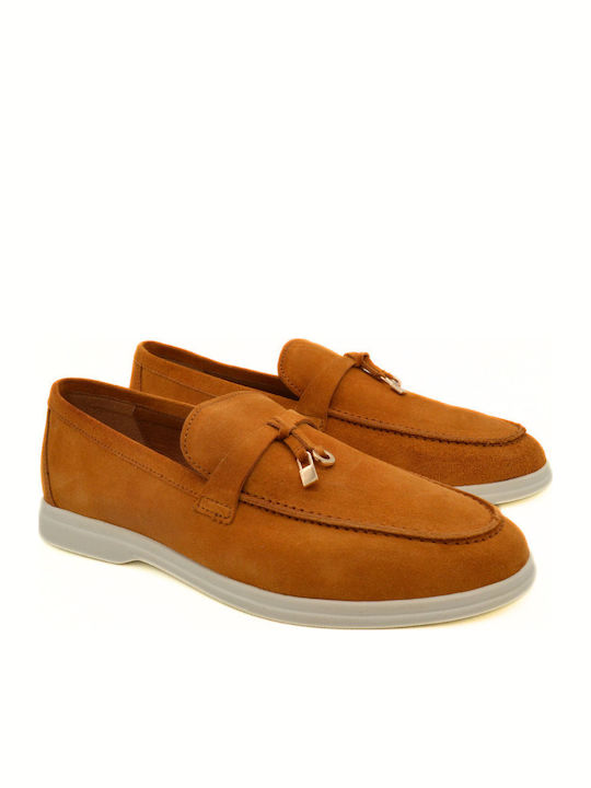 Δερμάτινα Γυναικεία Loafers σε Κόκκινο Χρώμα