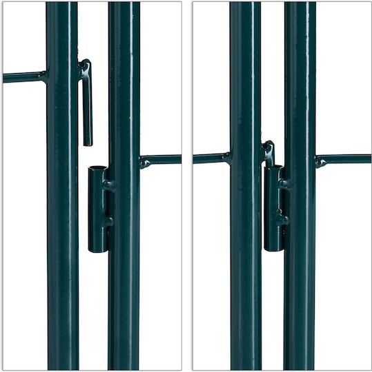 Set 2 arcade metalice pentru grădină flori cățărătoare verde închis 180 x 50 cm model B Relaxdays