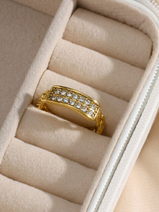Enotia Damen Stahl Vergoldeter Ring Enotia Damen Stahl Vergoldeter Ring