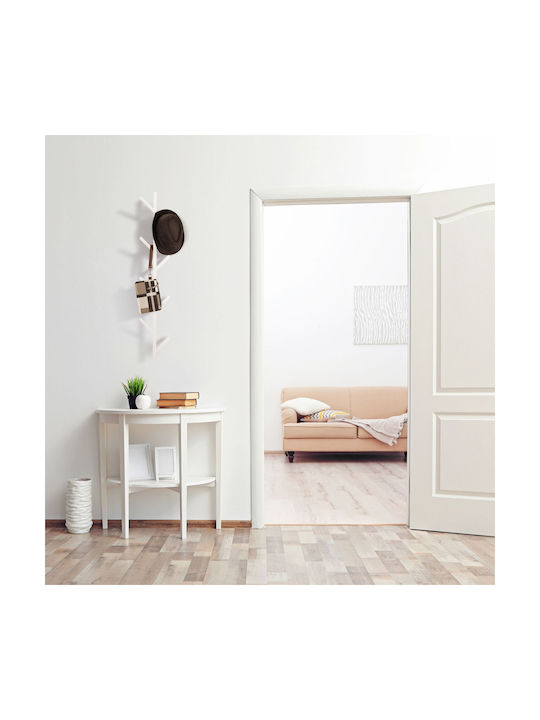 Tree-shaped Coat Rack 8 Hooks Dimensions 100.5 X 19.5 X 7 Cm White Relaxdays