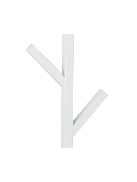 Tree-shaped Coat Rack 8 Hooks Dimensions 100.5 X 19.5 X 7 Cm White Relaxdays