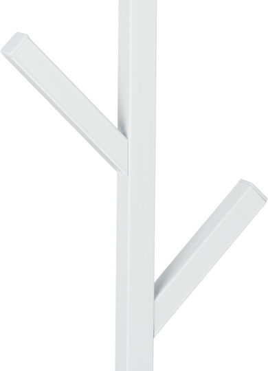Tree-Shaped Wall Hanger 8 Hooks Dimensions 100.5 x 19.5 x 7 cm White Relaxdays