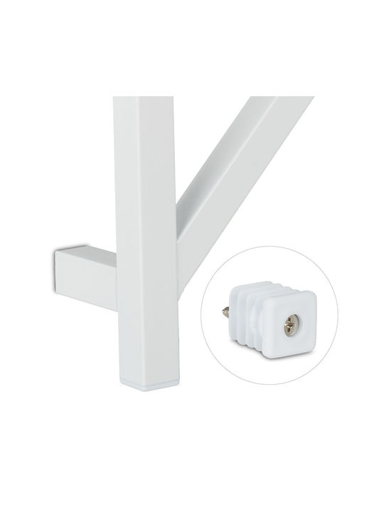 Tree-shaped Coat Rack 8 Hooks Dimensions 100.5 X 19.5 X 7 Cm White Relaxdays