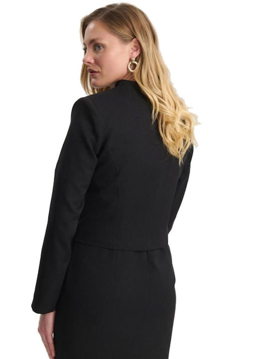 Fibes Kurz Damen Blazer Black