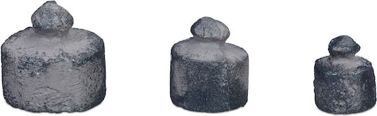 Rustic Decorative Scale 3 Weights 13g 27g 51g Cast Iron 24 X 27 X 10.5 Cm