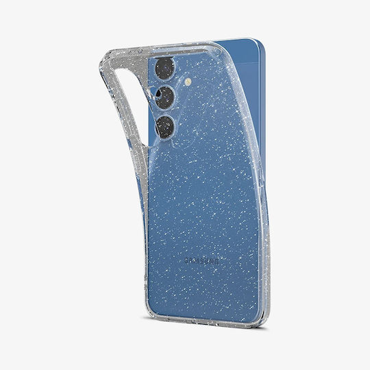 Spigen Liquid Crystal Umschlag Rückseite Silikon / Gehärtetes Glas 0.3mm Transparent (Galaxy S25+)