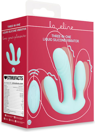 LoveLine Three-In-One Liquid Mini Δονητής G-Spot 12.6cm Γαλάζιος