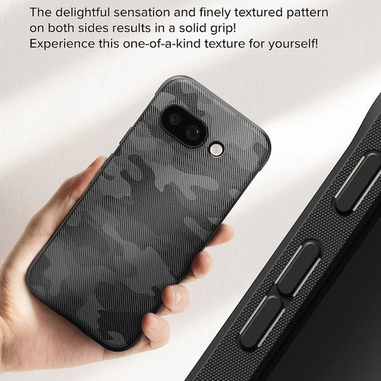 Ringke Design Umschlag Rückseite Schwarz (Google Pixel 9a)