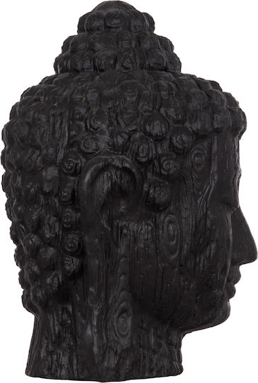 Decorative Floor XXL Buddha Head HM4385.01 Plaster Black 90x90x100cm