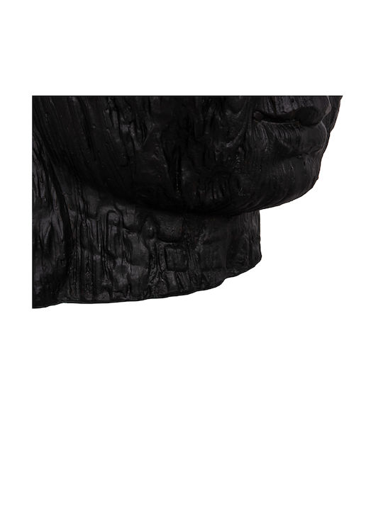 Decorative Floor XXL Buddha Head HM4385.01 Plaster Black 90x90x100cm