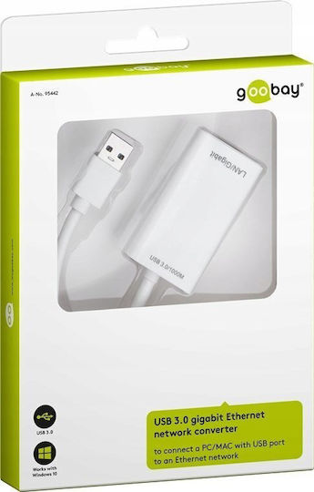 Goobay 95442 Αντάπτορας Δικτύου USB με Ενσύρματη Σύνδεση Gigabit Ethernet