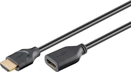 Goobay HDMI 2.0 Premium High Speed 4K 60Hz HDR Кабел HDMI Мъжки - HDMI Мъжки 0.5м Черен