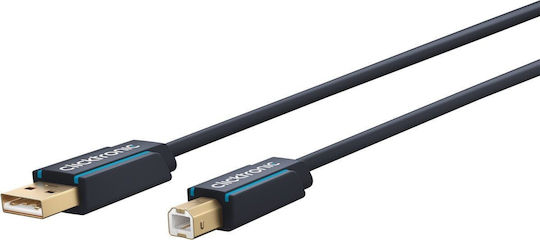 Clicktronic USB 2.0 Cable USB-A male - USB-B male Μπλε 1.8m