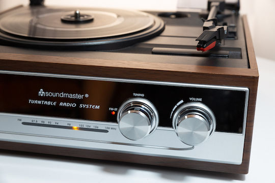 Soundmaster PL-186H Грамофон с Предусилвател и Вградени говорители Кафяв