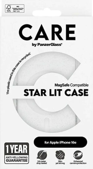 CARE by PanzerGlass Flagship Urban Combat Starlight White Magsafe iPhone 16e Back Cover Plastic White