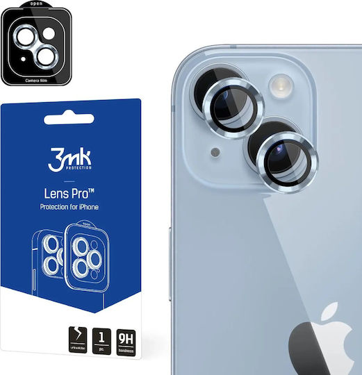 3MK Προστασία Κάμερας Tempered Glass Μπλε για το iPhone 14 / 14 Plus