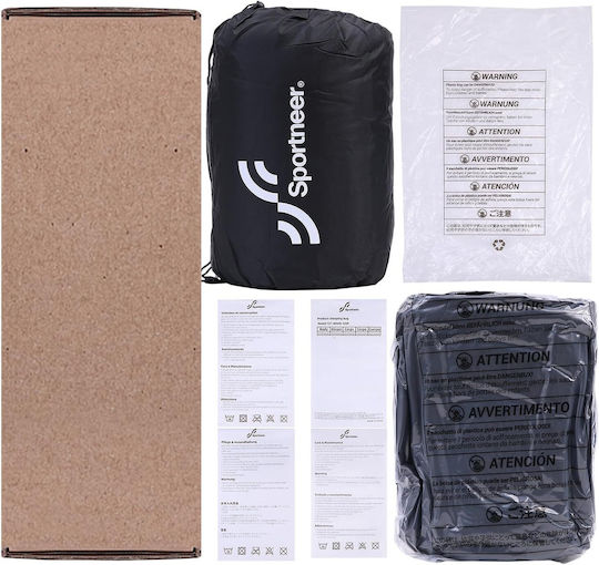 Sportneer Sleeping Bag Μονό Black