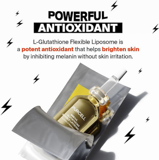 Purcell 88B/mL L-Glutathione Flexible Liposome Anti-aging Serum Face with Niacinamide for Detoxification & Revitalization 30ml