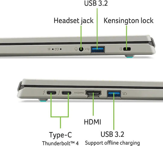 Acer Aspire Vero AV16-51P 16" IPS QHD+ (Ultra 7-155U/16GB/512GB SSD/W11 Home) (US Keyboard)
