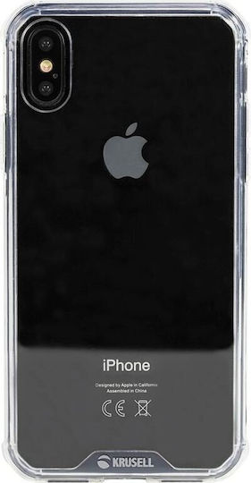 Krusell Задна корица Пластмаса Прозрачен (iPhone X / XS)