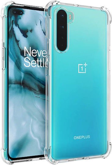 Techsuit Shockproof Clear Umschlag Rückseite Silikon Transparent (OnePlus Nord)