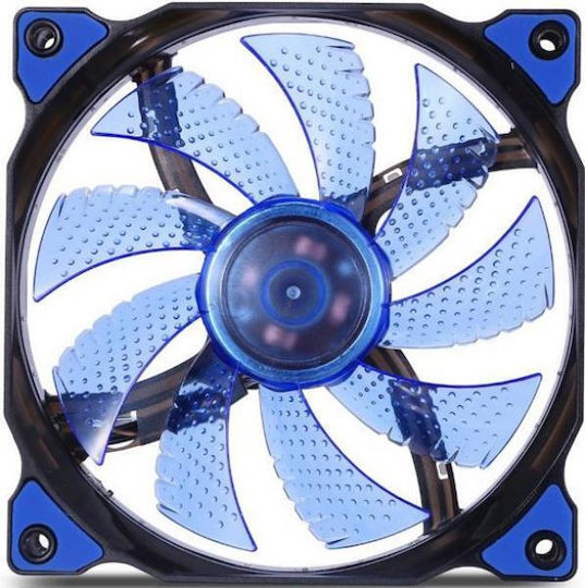 Segotep Ventilator Pentru Carcasă 120mm (1100rpm / 41.2cfm) cu Iluminare Albastră și Conexiune 3-Pin / Molex cu 4 Pini Albastru