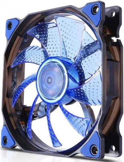 Segotep Ventilator Pentru Carcasă 120mm (1100rpm / 41.2cfm) cu Iluminare Albastră și Conexiune 3-Pin / Molex cu 4 Pini Albastru