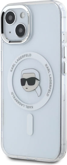 Karl Lagerfeld Karl Head Magsafe Umschlag Rückseite Kunststoff / Silikon Transparent (iPhone 15)