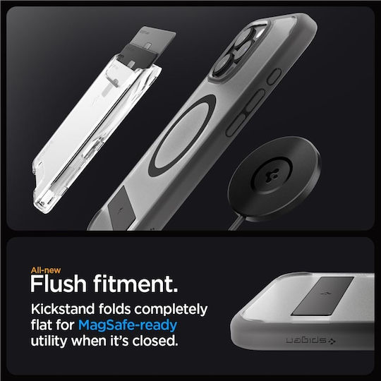 Spigen Ultra Hybrid S Umschlag Rückseite Silikon / Kunststoff Gray (iPhone 17 Pro Max / iPhone 17 Pro / iPhone 16 Pro Max)