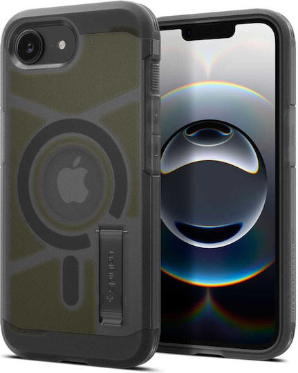 Spigen Tough Armor AI (MagFit) Back Cover Silicone / Plastic 2mm Frost Black (iPhone 17e / 16e)