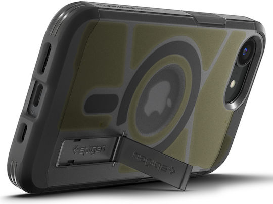 Spigen Tough Armor AI (MagFit) Back Cover Silicone / Plastic 2mm Frost Black (iPhone 17e / 16e)