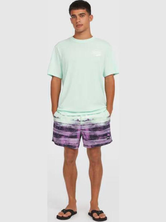 Cali Ανδρικό Μαγιό Σορτς Black, Purple, Green με Σχέδια