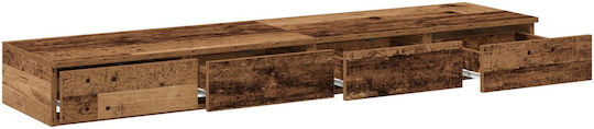 vidaXL Bettkasten Hölzernes Bett Braun 150x36,5x16,5cm