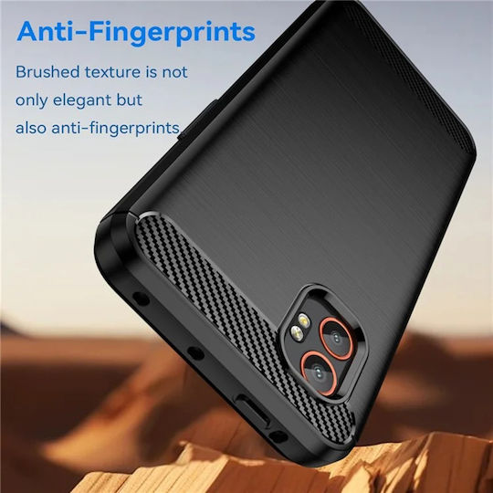 Techsuit Carbon Задна корица Силикон Черен (Galaxy XCover 7 Pro)