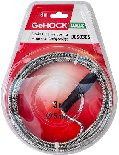 GeHock Steel Drain Unblockers 3m with Maximum Unclogging Thickness 5mm