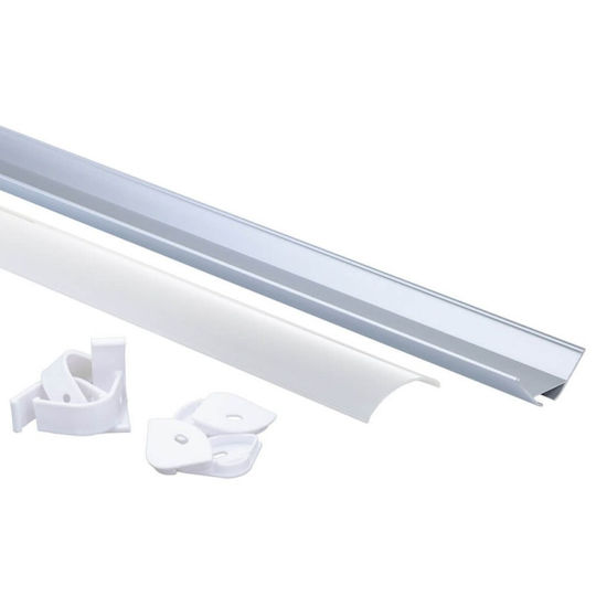 Eurospot Алуминиев Профил за LED Лента с Опал Покритие 200x2.3x2.3см.