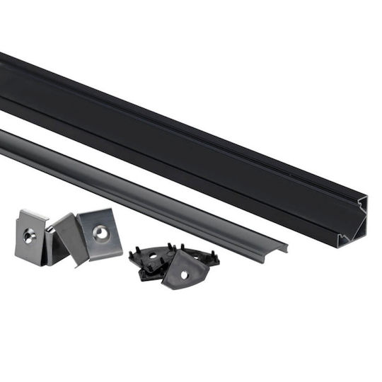 Eurospot Εξωτερικό Προφίλ Αλουμινίου Ταινίας LED 200x1.9x1.9εκ.