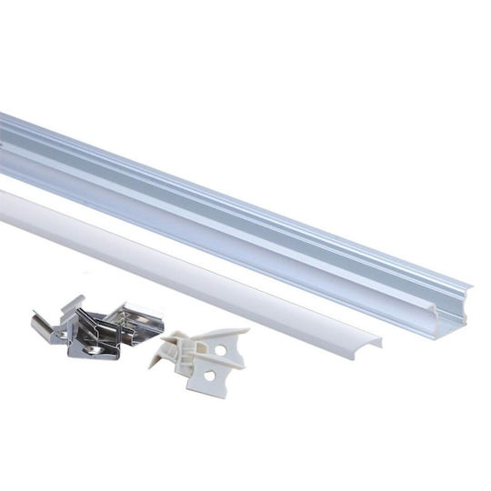 Eurospot Алуминиев Профил за LED Лента с Опал Покритие 200x2.4x1.4см.