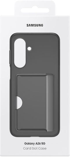 Samsung Back Cover Silicone with Card Slot Black (Galaxy A26)