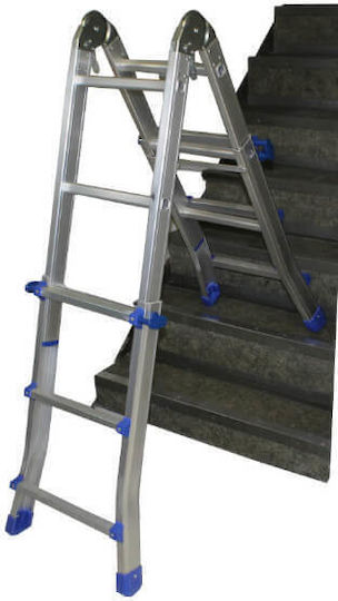 Inox Kiss Multipurpose Ladder 4x3 with Maximum Height 2.86m