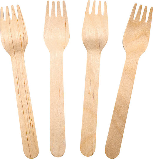 Biodegradable Fork Disposable Wooden 100pcs