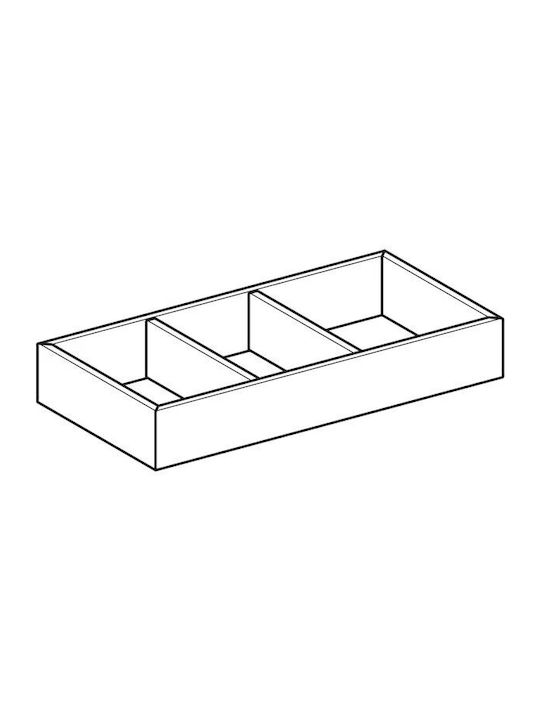 Geberit Sertar Rectangular Din Placă Din Lemn Agregat Gri 37x18x5.7cm 501.156.00.1