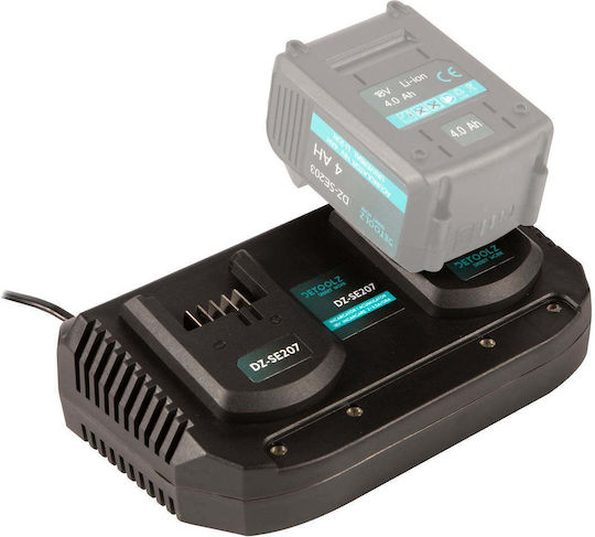 Detoolz Dz-se207 Charger 18v 3.5a/hour Charging 2 Batteries
