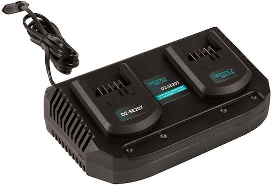 Detoolz Dz-se207 Charger 18v 3.5a/hour Charging 2 Batteries