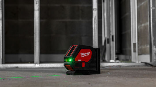 Milwaukee Γραμμικό Αλφάδι Laser Πράσινης Δέσμης με Εύρος Εργασίας 30m