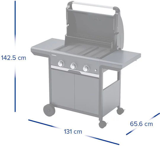 Campingaz Select 3 LX Plus Газово Барбекю Решетка 63брx40брсм. с 3 бр 9кВт Тъмно сиво